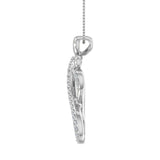 1/4 Carat Diamond Mother Child Pendant Necklace in Gold (Silver Chain Included)