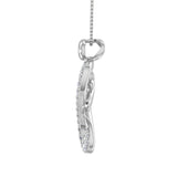1/3 Carat Diamond Mother Child Pendant Necklace in Gold (Silver Chain Included)