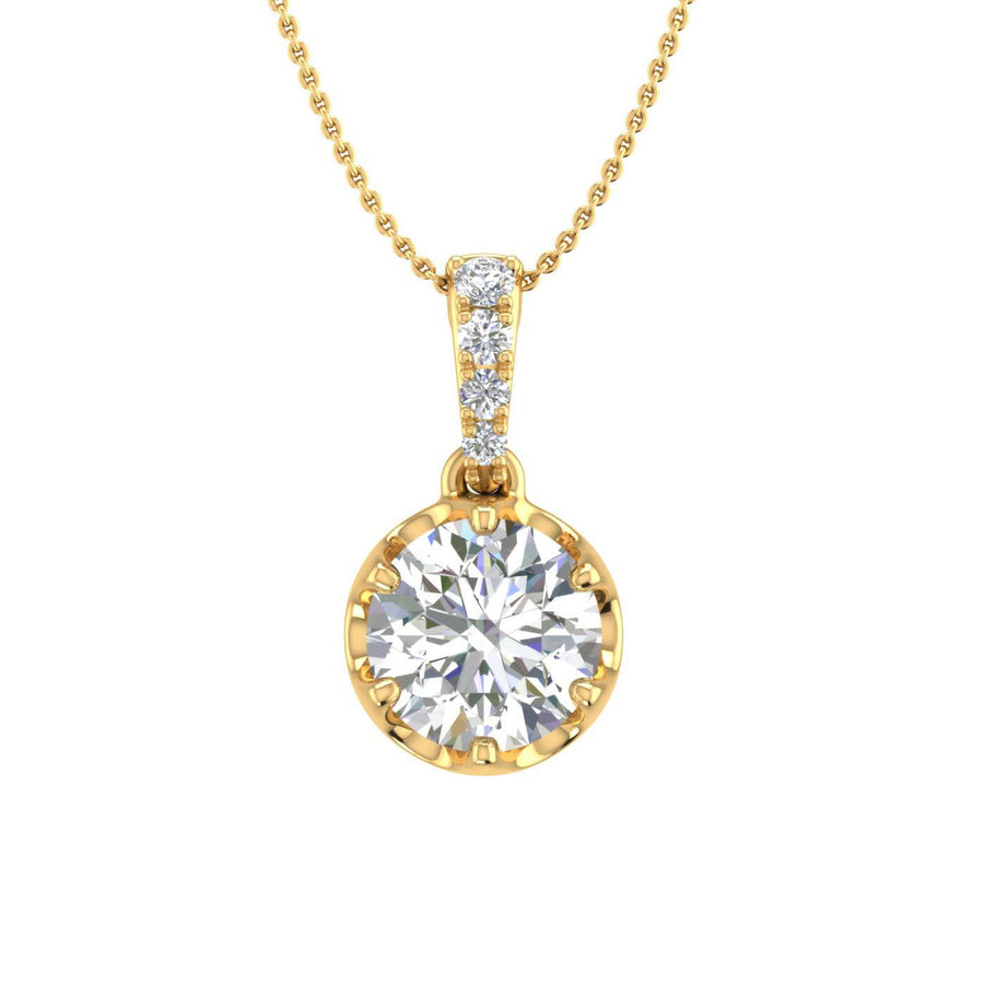 1/4 Carat IGI Certified Solitaire Diamond Pendant Necklace for Women –  GEMNOMADS