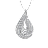 0.65 Carat Diamond Tear Drop Pendant Necklace in Gold (Included Silver Chain) - IGI Certified