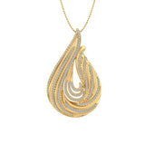 0.65 Carat Diamond Tear Drop Pendant Necklace in Gold (Included Silver Chain) - IGI Certified
