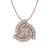 1/3 Carat Diamond Spin Knot Pendant Necklace in Gold (Included Silver Chain)
