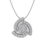 1/3 Carat Diamond Spin Knot Pendant Necklace in Gold (Included Silver Chain)