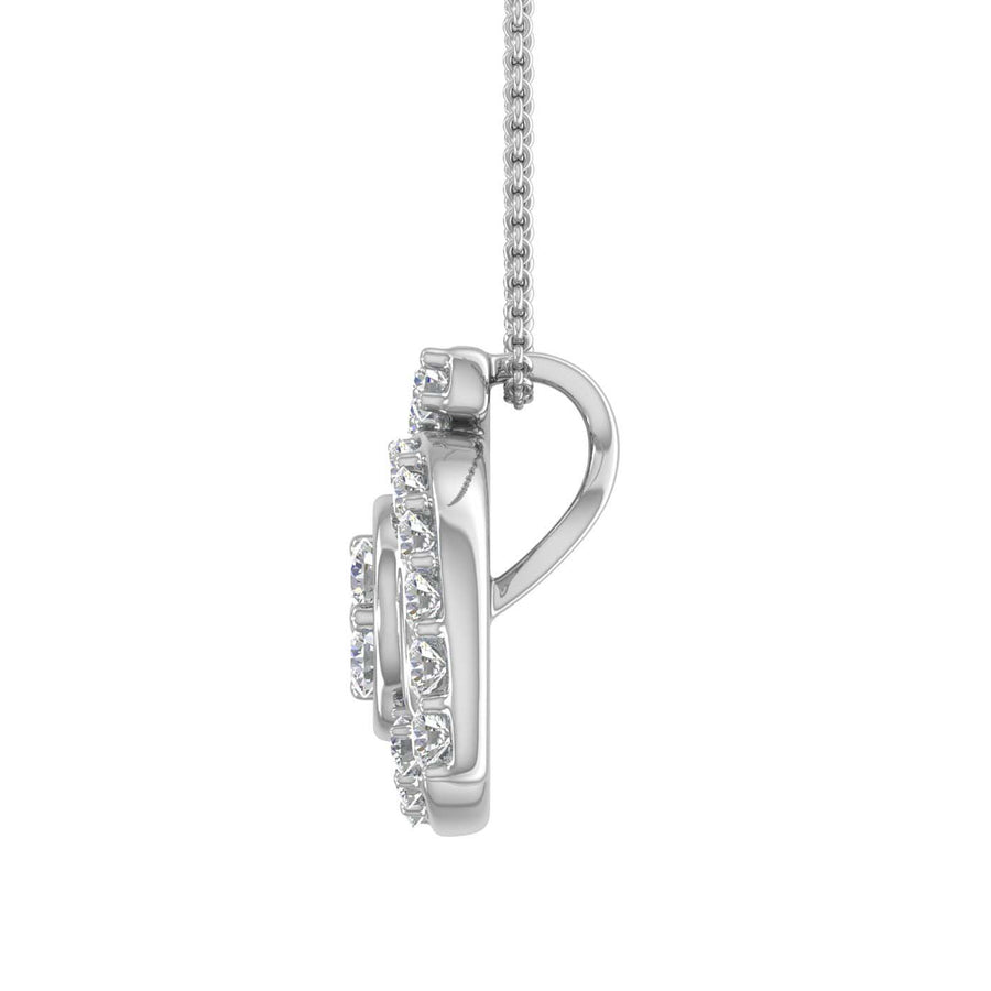 1/3 Carat Diamond Spin Knot Pendant Necklace in Gold (Included Silver Chain)