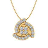 1/3 Carat Diamond Spin Knot Pendant Necklace in Gold (Included Silver Chain)