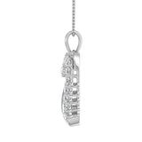 3/4 Carat Diamond Heart Pendant Necklace in Gold (Included Silver Chain) - IGI Certified