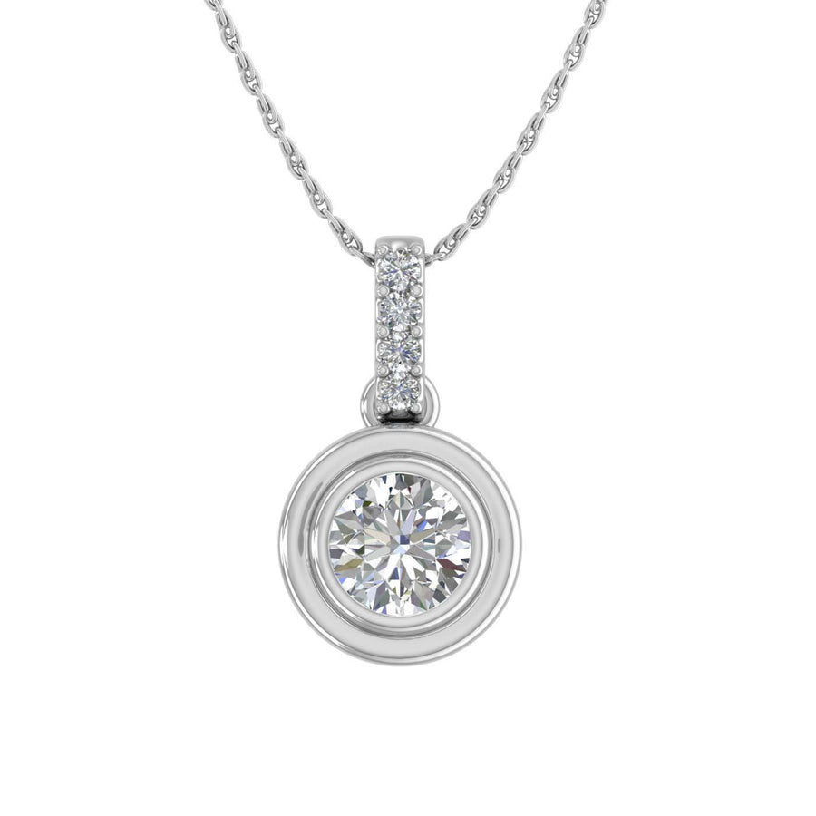 1/4 Carat Diamond Solitaire Pendant Necklace in Gold - IGI Certified