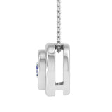 1/4 Carat Bezel Set Diamond Solitaire Pendant Necklace in Gold (Silver Chain Included) - IGI Certified