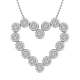 0.11 Carat (ctw) Diamond Women's Heart Pendant in Gold (Included Silver Chain) - IGI Certified