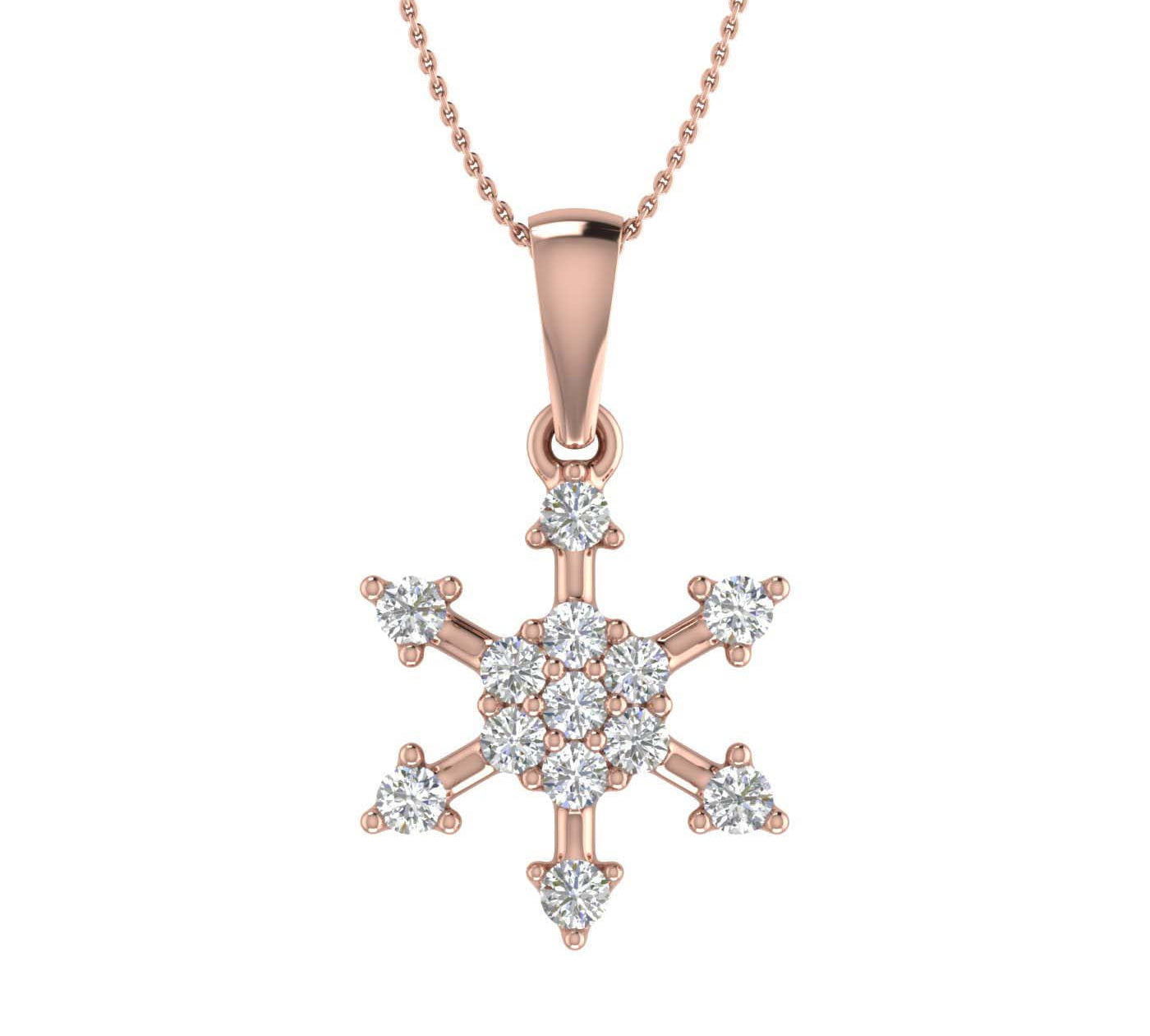 1/4 Carat Diamond Fashion Pendant Necklace in Gold (Silver Chain Included)