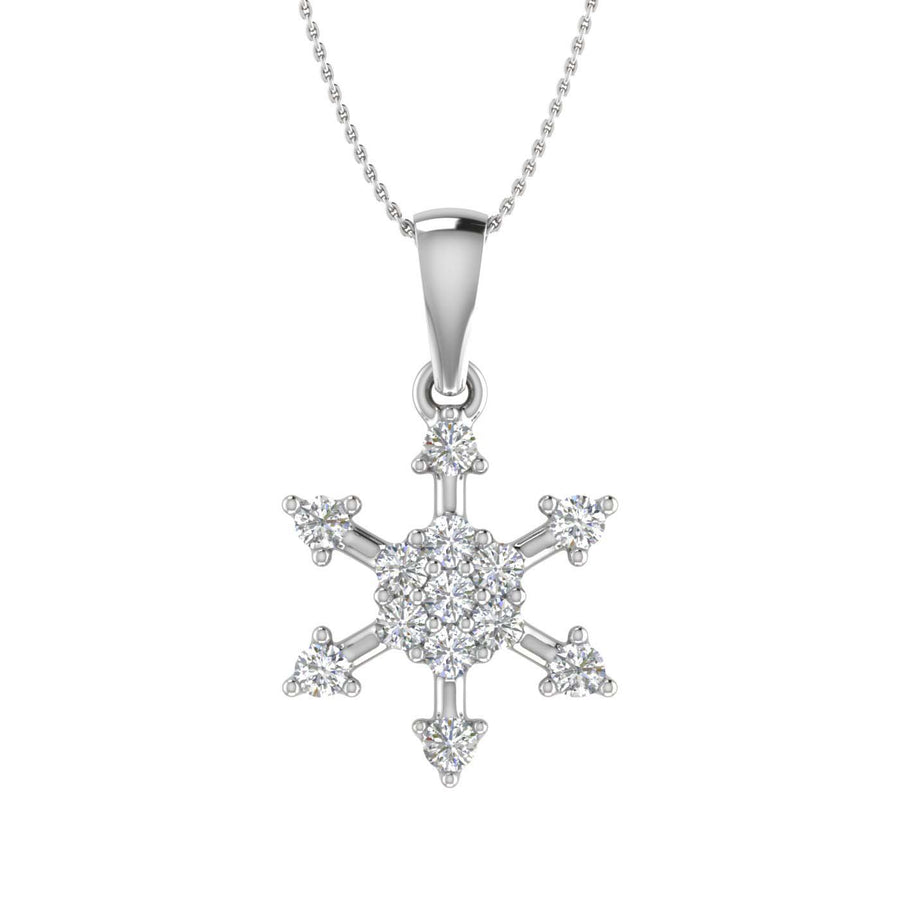 1/4 Carat Diamond Fashion Pendant Necklace in Gold (Silver Chain Included) - IGI Certified