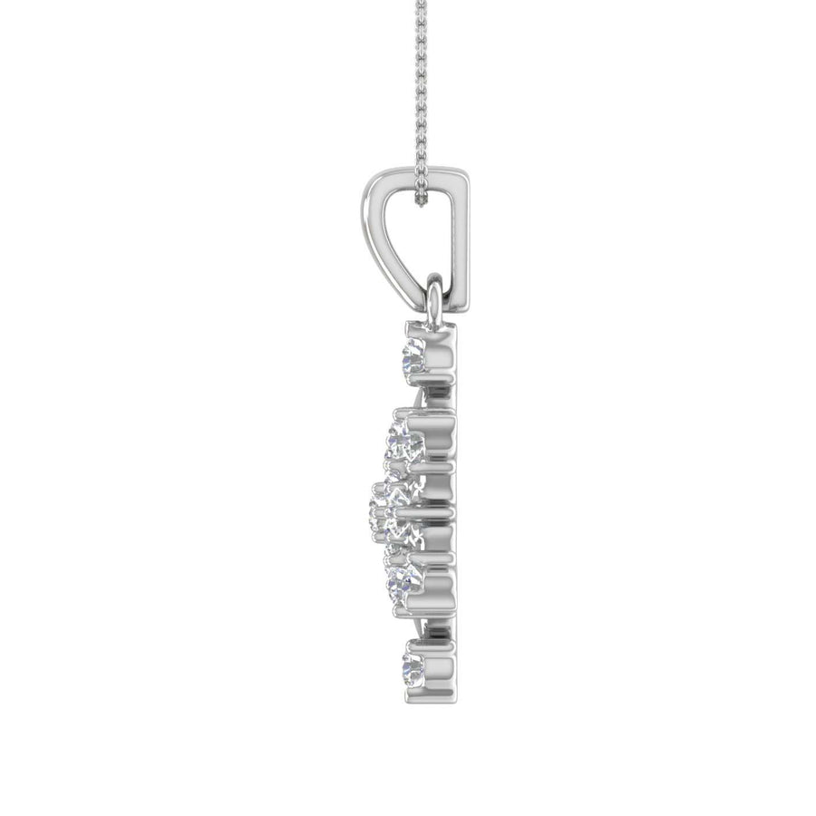 1/2 Carat Diamond Fashion Pendant Necklace in Gold (Silver Chain Included)