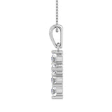 1/2 Carat Diamond Cross Pendant Necklace in Gold (Silver Chain Included)