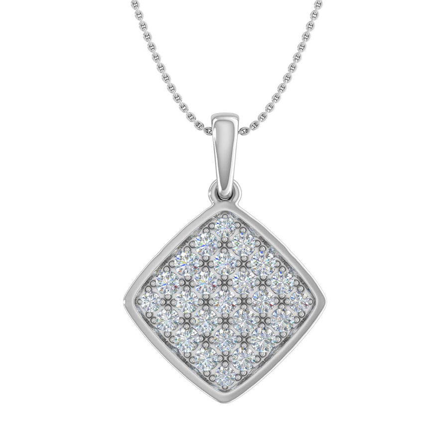 1/2 CT TW Diamond Two-tone XO Yellow Gold Pendant Necklace in 925 Ster –  Fifth and Fine