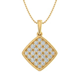 1/2 Carat Diamond Pendant Necklace in Gold (Silver Cable Chain)