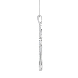 0.65 Carat Diamond Cross Pendant Necklace in Gold (Silver Chain Included) - IGI Certified