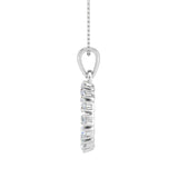 1/4 Carat Diamond Circle Pendant Necklace in Gold (Silver Chain Included)