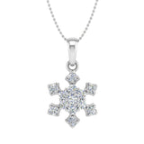 1/4 Carat Diamond Snowflake Pendant Necklace in Gold (Silver Chain Included) - IGI Certified