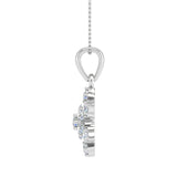 1/4 Carat Diamond Snowflake Pendant Necklace in Gold (Silver Chain Included) - IGI Certified