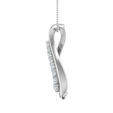 1/5 Carat Diamond Journey Pendant Necklace in Gold (Silver Chain Included)