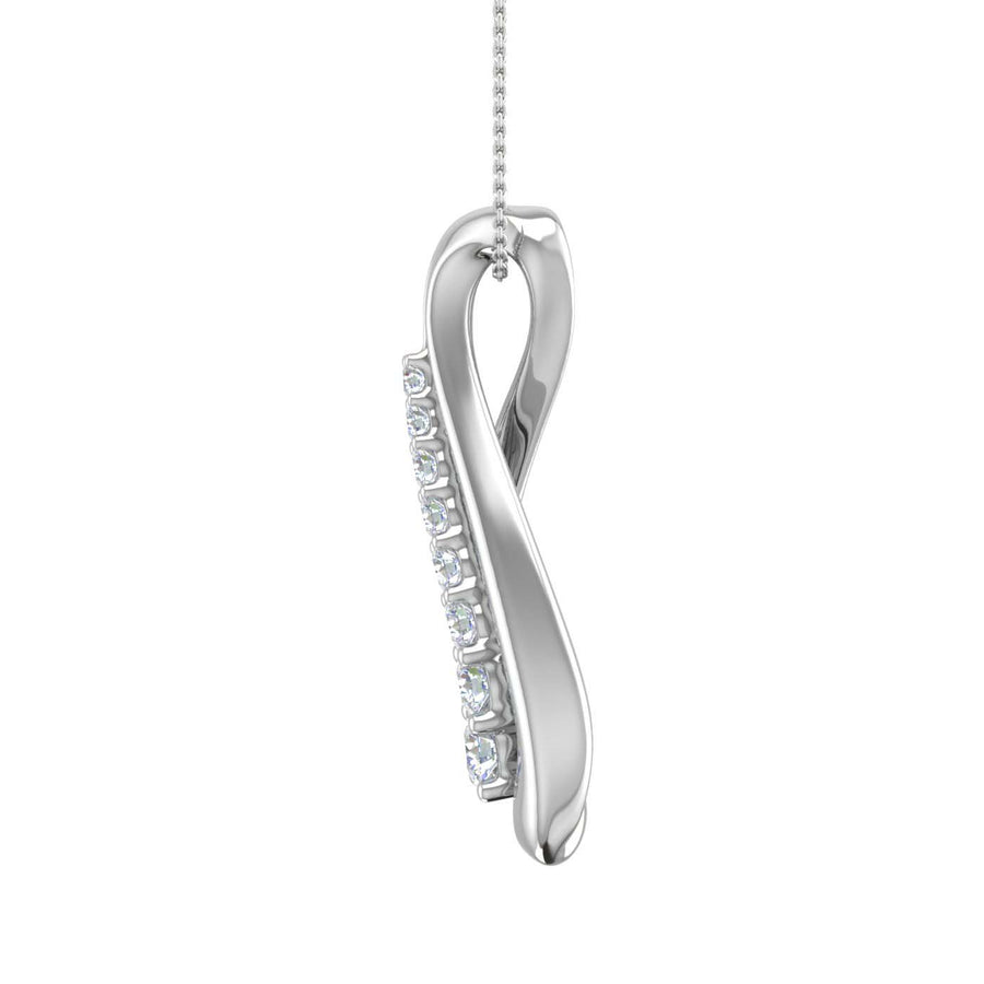 1/5 Carat Diamond Journey Pendant Necklace in Gold (Silver Chain Included)
