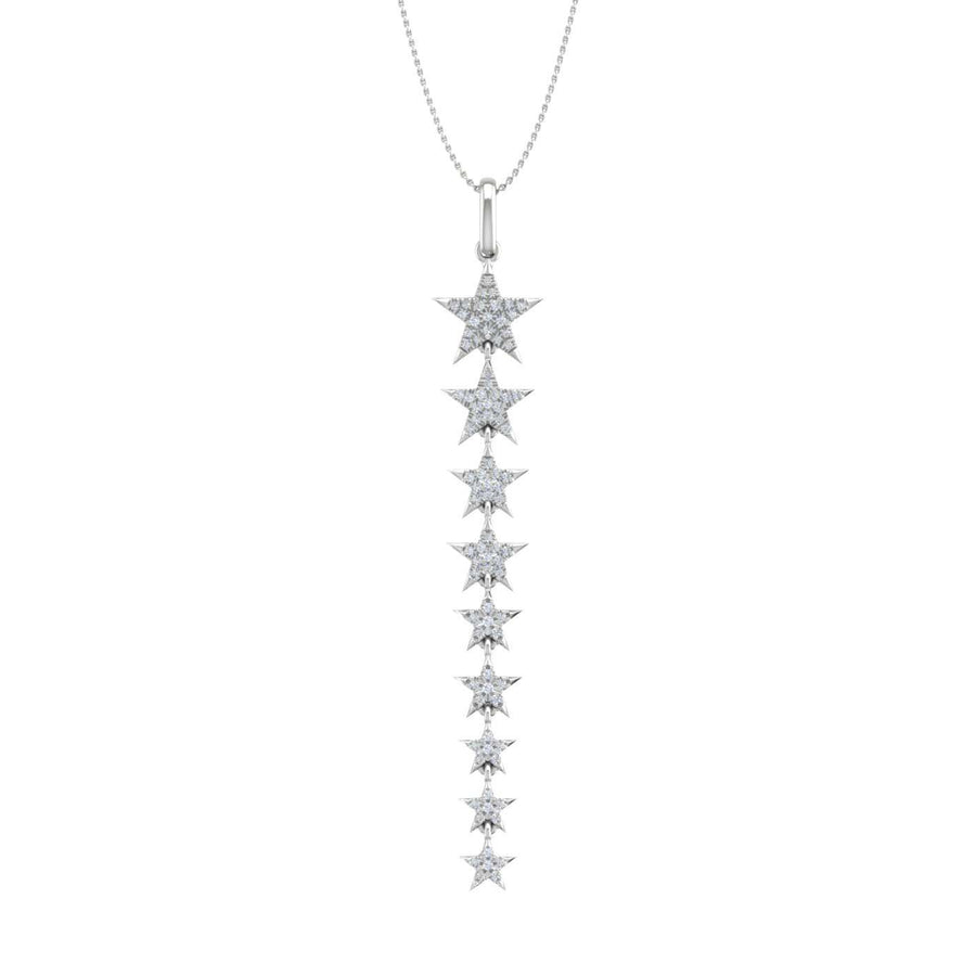 1/4 Carat Diamond Journey Pendant Necklace in Gold (Silver Chain Included) - IGI Certified