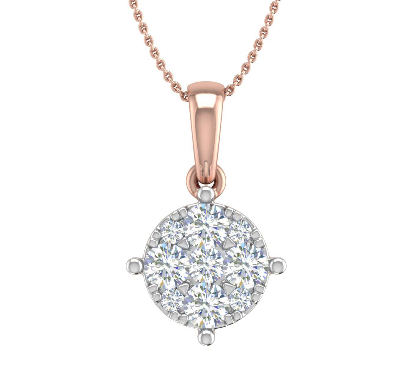 0.35 Carat Diamond Solitaire Pendant in Gold (Silver Chain Included)