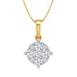 0.35 Carat Diamond Solitaire Pendant in Gold (Silver Chain Included) - IGI Certified