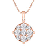 1 Carat Diamond Solitaire Pendant in Gold (Silver Chain Included)