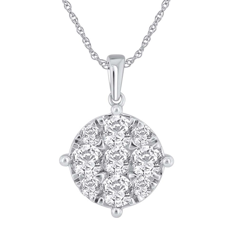 1 Carat Diamond Solitaire Pendant in Gold (Silver Chain Included) - IGI Certified