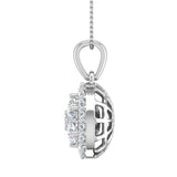 0.40 Carat Diamond Circle Pendant Necklace in Gold (Silver Chain Included) - IGI Certified