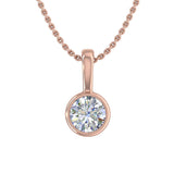 1/3 Carat Diamond Solitaire Pendant Necklace in Gold (Included Silver Chain)