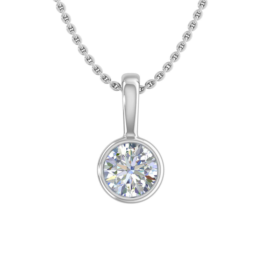 1/3 Carat Diamond Solitaire Pendant Necklace in Gold (Included Silver Chain)