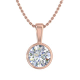 3/4 Carat Diamond Solitaire Pendant Necklace in Gold (Included Silver Chain) - IGI Certified