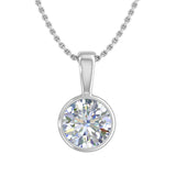 3/4 Carat Diamond Solitaire Pendant Necklace in Gold (Included Silver Chain) - IGI Certified