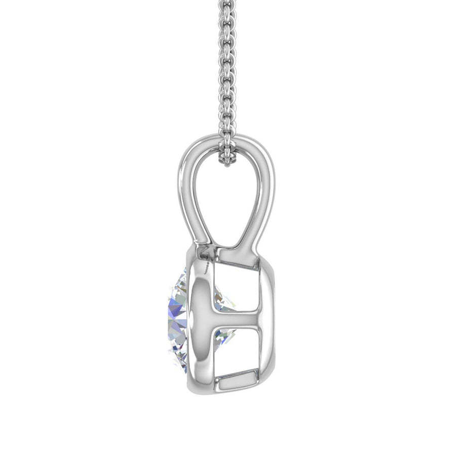 3/4 Carat Diamond Solitaire Pendant Necklace in Gold (Included Silver Chain)