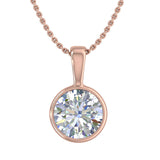 1.05 Carat Diamond Solitaire Pendant Necklace in Gold (Included Silver Chain) - IGI Certified