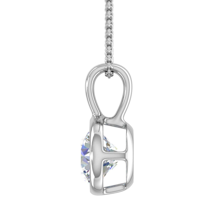 1 Carat Diamond Solitaire Pendant Necklace in Gold (Included Silver Chain)