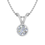 1/3 Carat Diamond Solitaire Pendant Necklace in Gold (Included Silver Chain)