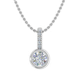 1/5 Carat Solitaire Diamond Pendant Necklace in Gold (Included Silver Chain)