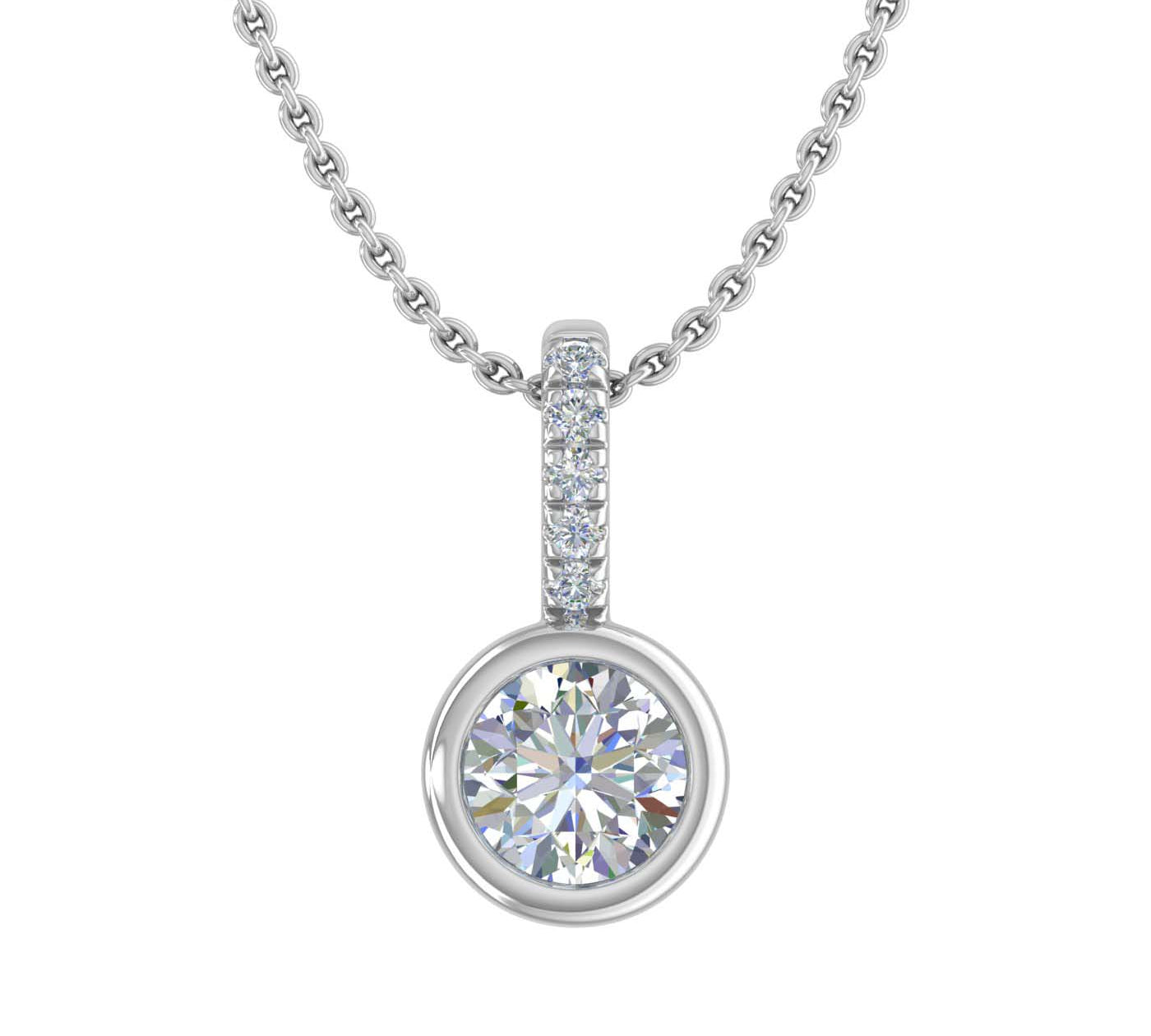 Shop 1/4 Carat Solitaire Diamond Pendant Necklace in Gold
