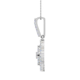 1/2 Carat Diamond Circle Medallion Pendant Necklace in Gold (Silver Chain Included) - IGI Certified