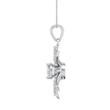 1/2 Carat Diamond Fashion Pendant Necklace in Gold (Silver Chain Included) - IGI Certified