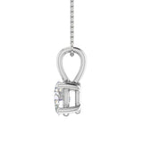 1/3 Carat Oval Cut Diamond Solitaire Pendant Necklace in Gold (Included Silver Chain)