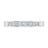 1/2 Carat Channel Set Princess Cut Diamond Wedding Band Ring in Gold