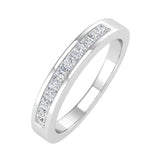 0.27 Carat Channel Set Diamond Wedding Band Ring in Gold - IGI Certified