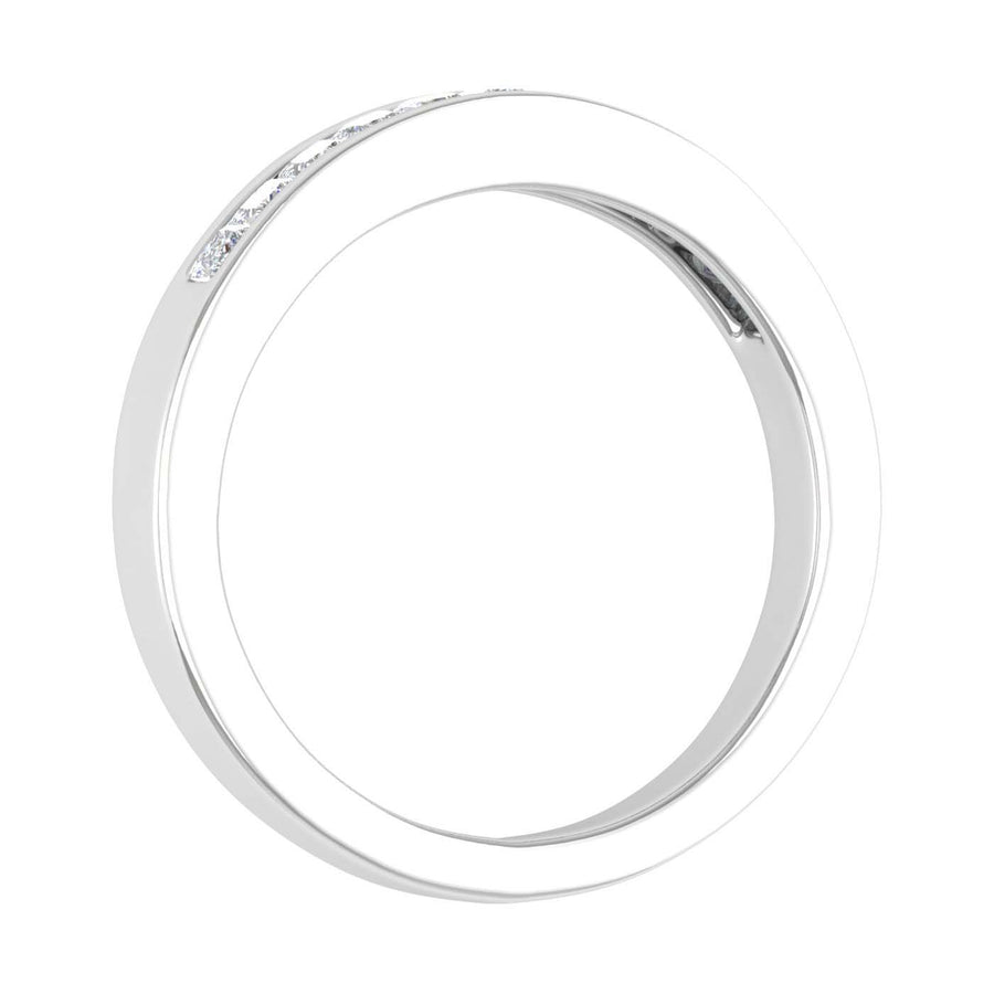 0.27 Carat Channel Set Diamond Wedding Band Ring in Gold - IGI Certified