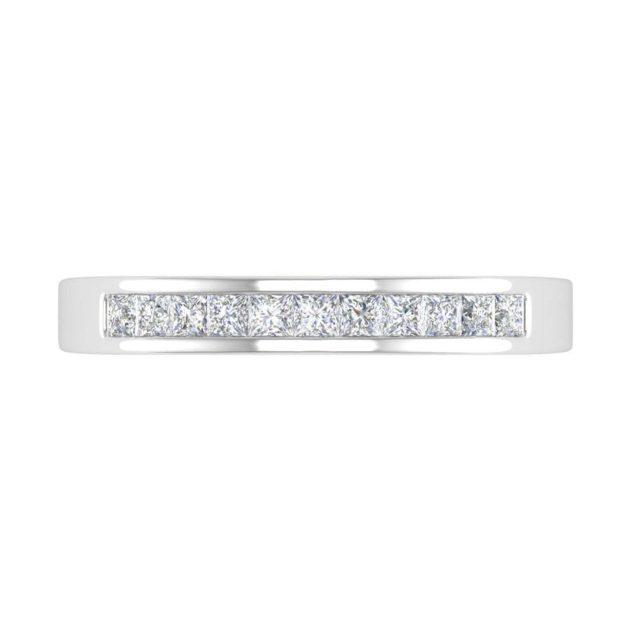 0.27 Carat Channel Set Diamond Wedding Band Ring in Gold - IGI Certified