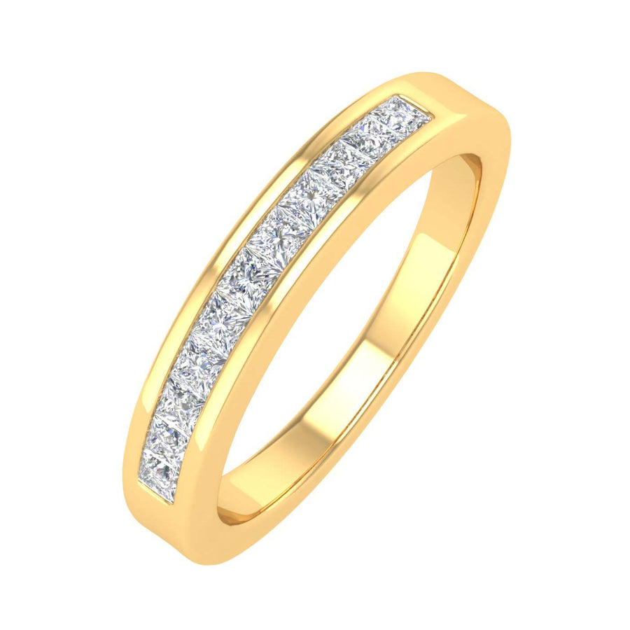 0.27 Carat Channel Set Diamond Wedding Band Ring in Gold