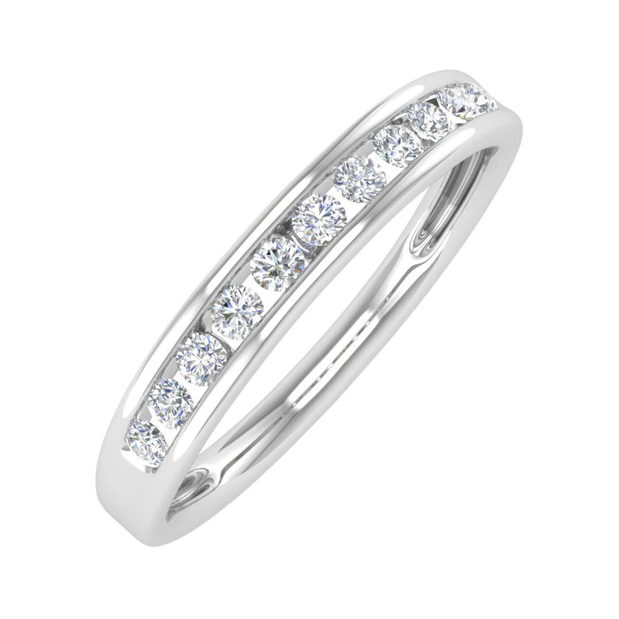 0.23 Carat Channel Set Diamond Wedding Band Ring in Gold